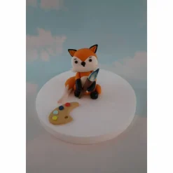 Tortenaufleger Fondant Zuckerfigur Baby Taufe Tortendeko Tortendekorationen Fuchs Waldtiere