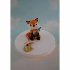 Tortenaufleger Fondant Zuckerfigur Baby Taufe Tortendeko Tortendekorationen Fuchs Waldtiere