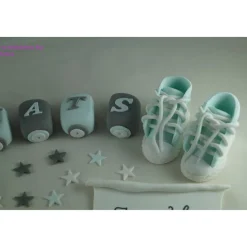 Tortenaufleger Fondant Zuckerfigur Geburt , Taufe Tortendeko