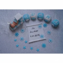 Tortenaufleger Fondant Zuckerfigur Baby,Taufe Tortendeko