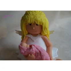 Tortenaufleger Fondant Zuckerfigur Geburt , Taufe