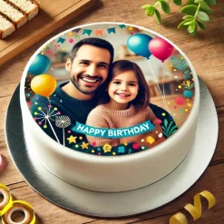 Tortenaufleger mit deinem Bild – Essbares Fondantbild rund (∅ 20 cm oder DIN A4)