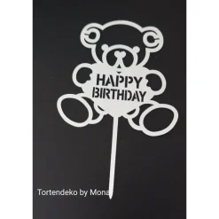 Tortenaufleger Tortenstecker Tortendeko Tortentopper Tortendekoration Tortenfigur Geburtstagsstecker Teddy