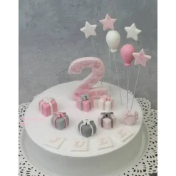 Tortendeko Ballon und Sterne für den Kindergeburtstag