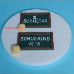 Tortendeko  Fondant Schulanfang Schule Einschulung SchulsetTortendeko Tortentopper Tortenaufleger Fondant Schulanfang Sc