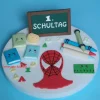 Tortendeko  Fondant Schulanfang Schule Einschulung SchulsetTortendeko Tortentopper Tortenaufleger Fondant Schulanfang Sc