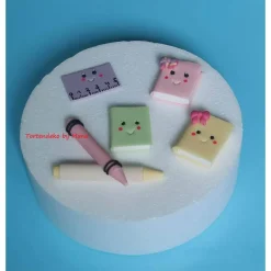 Tortendeko  Fondant Schulanfang Schule Einschulung SchulsetTortendeko Tortentopper Tortenaufleger Fondant Schulanfang Sc