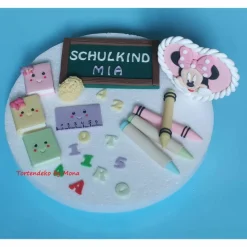 Tortendeko  Fondant Schulanfang Schule Einschulung SchulsetTortendeko Tortentopper Tortenaufleger Fondant Schulanfang Sc