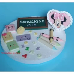 Tortendeko  Fondant Schulanfang Schule Einschulung SchulsetTortendeko Tortentopper Tortenaufleger Fondant Schulanfang Sc