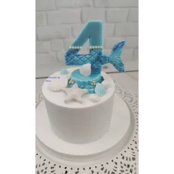 Tortendeko für ein Geburtstag Meerjungfrau Zahl