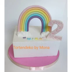 Tortendeko Tortenaufleger Fondant Fondant Figur Regenbogen
