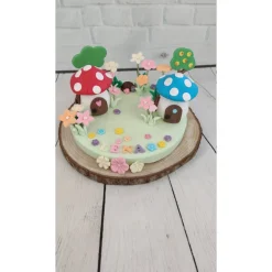 Tortendeko Tortentopper Geburtstag Feendorf  Feen Feenlandschaft Schlumpfendorf