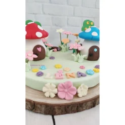 Tortendeko Tortentopper Geburtstag Feendorf  Feen Feenlandschaft Schlumpfendorf