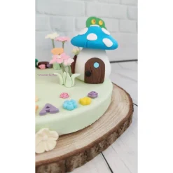 Tortendeko Tortentopper Geburtstag Feendorf  Feen Feenlandschaft Schlumpfendorf