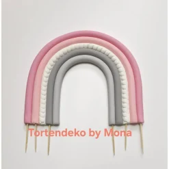Tortendeko Tortentopper Regenbogen pastell , Rainbow