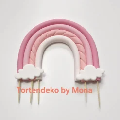 Tortendeko Tortentopper Regenbogen pastell , Rainbow
