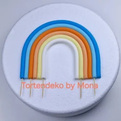 Tortendeko Tortentopper Regenbogen pastell , Rainbow