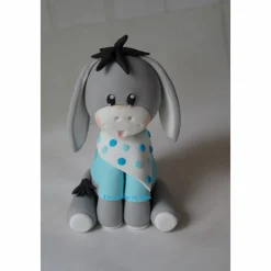 Tortendeko Tortentopper Tortenaufleger Fondant Fondantdeko  Geburtstag Taufe Geburt Esel Pferd Mädchen Junge blau rosa