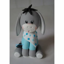 Tortendeko Tortentopper Tortenaufleger Fondant Fondantdeko  Geburtstag Taufe Geburt Esel Pferd Mädchen Junge blau rosa