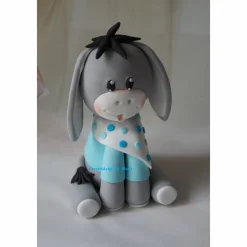 Tortendeko Tortentopper Tortenaufleger Fondant Fondantdeko  Geburtstag Taufe Geburt Esel Pferd Mädchen Junge blau rosa