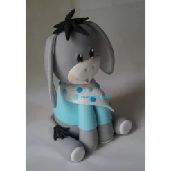 Tortendeko Tortentopper Tortenaufleger Fondant Fondantdeko  Geburtstag Taufe Geburt Esel Pferd Mädchen Junge blau rosa