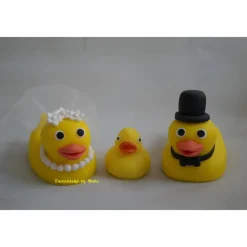 Tortendeko Tortentopper Tortenaufleger Fondantdeko für die Hochzeit Entchenpaar