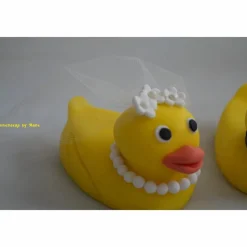 Tortendeko Tortentopper Tortenaufleger Fondantdeko für die Hochzeit Entchenpaar