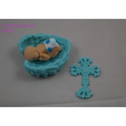 Tortendeko Tortentopper Tortenaufleger Fondant Zuckerfigur Baby,Taufe