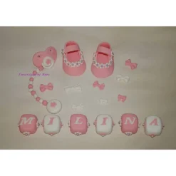 Tortendeko Tortentopper Tortenaufleger Fondant Zuckerfigur Baby,Taufe