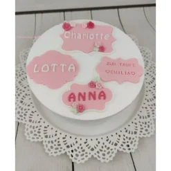 Tortendeko Tortentopper Tortenaufleger Fondant Zuckerfigur Namesschilder Torte