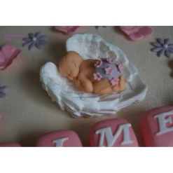 Tortendeko Tortentopper Tortenaufleger Fondant Zuckerfigur Geburt , Taufe