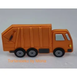 Tortendeko Tortentopper Tortenaufleger Fondant Zuckerfigur Müllwagen Müllauto Müllabfuhr Mülltonnen