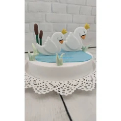Tortendeko Tortentopper Zuckerfigur Schwanenkönig/ Königin See