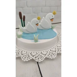 Tortendeko Tortentopper Zuckerfigur Schwanenkönig/ Königin See