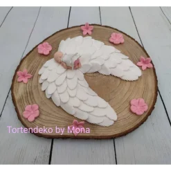 Tortendeko Tortentopper Zuckerfigur  Taufe Engel Engelflügel