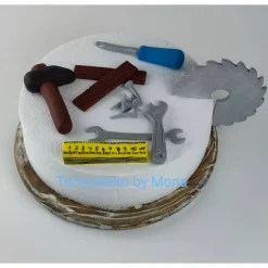 Tortendeko Tortentopper Zuckerfigur  Handwerker Handwerk Hausbau