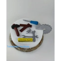 Tortendeko Tortentopper Zuckerfigur  Handwerker Handwerk Hausbau