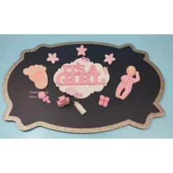 Tortendeko Tortentopper Zuckerfigur Fondantfigur Baby Baby Shower Party  Geburt