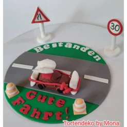 Tortendeko Tortentopper Zuckerfigur  Führerschein Prüfung