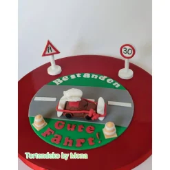 Tortendeko Tortentopper Zuckerfigur  Führerschein Prüfung