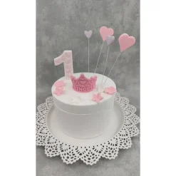 Tortendeko Tortentopper Zuckerfigur Prinzessin Krone Geburtstag