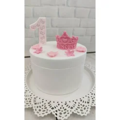 Tortendeko Tortentopper Zuckerfigur Prinzessin Krone Geburtstag