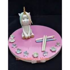 Tortendeko Tortentopper Zuckerfigur  Einhorn Regenbogen Einschulung Deko