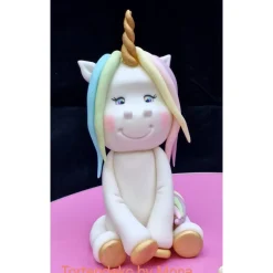 Tortendeko Tortentopper Zuckerfigur  Einhorn Regenbogen Einschulung Deko