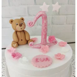 Tortendeko Tortentopper Zuckerfigur Teddy Maya oder Teddy Rosalie