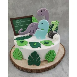 Tortendeko Tortentopper Zuckerfigur Dinosaurier Set zur Einschulung Dino Saurus