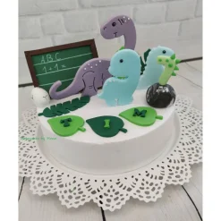 Tortendeko Tortentopper Zuckerfigur Dinosaurier Set zur Einschulung Dino Saurus