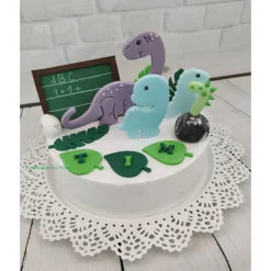 Tortendeko Tortentopper Zuckerfigur Dinosaurier Set zur Einschulung Dino Saurus