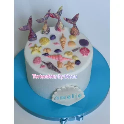 Tortendeko Tortentopper Zuckerfigur  Unterwasser  Meerjungfrauen Deko