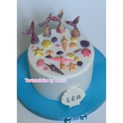 Tortendeko Tortentopper Zuckerfigur  Unterwasser  Meerjungfrauen Deko